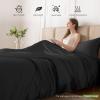 THXSILK 22 Momme 1 Pcs Silk Duvet Cover, 100% Top Grade Pure Mulberry Silk Upscale Series Comforter Cover with Zipper (Queen, Black) view 4