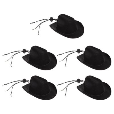 5pcs Pet Dog Hats Dog Cat Hats with Adjustable Western Caps Costume Accessories for Pets Puppies Cats Cosplay Halloween Christmas Birthday Party Decoration