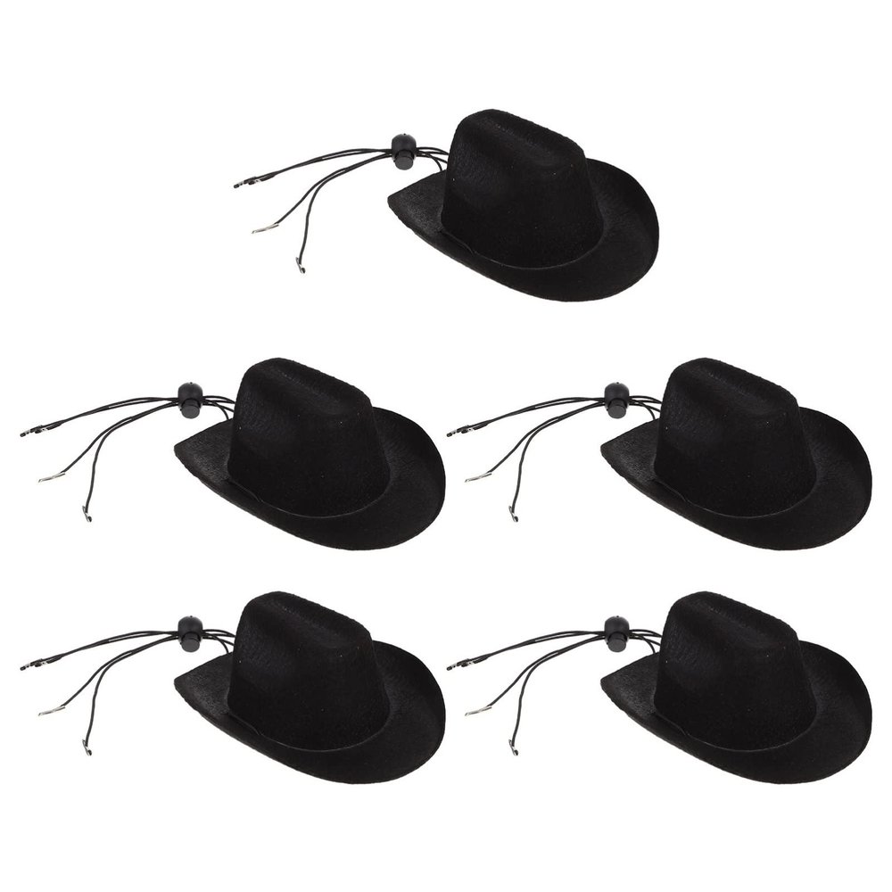 5pcs Pet Dog Hats Dog Cat Hats with Adjustable Western Caps Costume Accessories for Pets Puppies Cats Cosplay Halloween Christmas Birthday Party Decoration