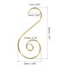 PATIKIL Christmas Ornaments Hooks 60 Pack S Shape Hooks Wire Metal Hanging for Christmas Party Tree Decorations, Golden Tone view 2