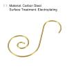 PATIKIL Christmas Ornaments Hooks 60 Pack S Shape Hooks Wire Metal Hanging for Christmas Party Tree Decorations, Golden Tone view 4