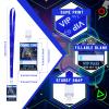 TaoBary 24 Pcs Video Game Party Favors VIP Video Game Lanyard VIP Pass Holder Card Tickets for Birthday Party Supplies view 2