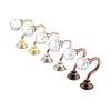 2Pcs Crystal Tie Back Hook Metal Crystal Ball Curtain Hooks Tassel Towel Hanger Holder for Fabric Curtains Red Copper/Silver/Gold (Color : Silver) view 3