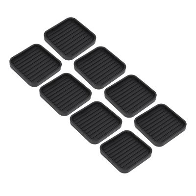 Non Slip Furniture Rubber Pads, 8 Pieces Anti Vibration Pads Rubber Mat Bed Risers Washing Machine Support Feet Stabilizer Mat Furniture Protector