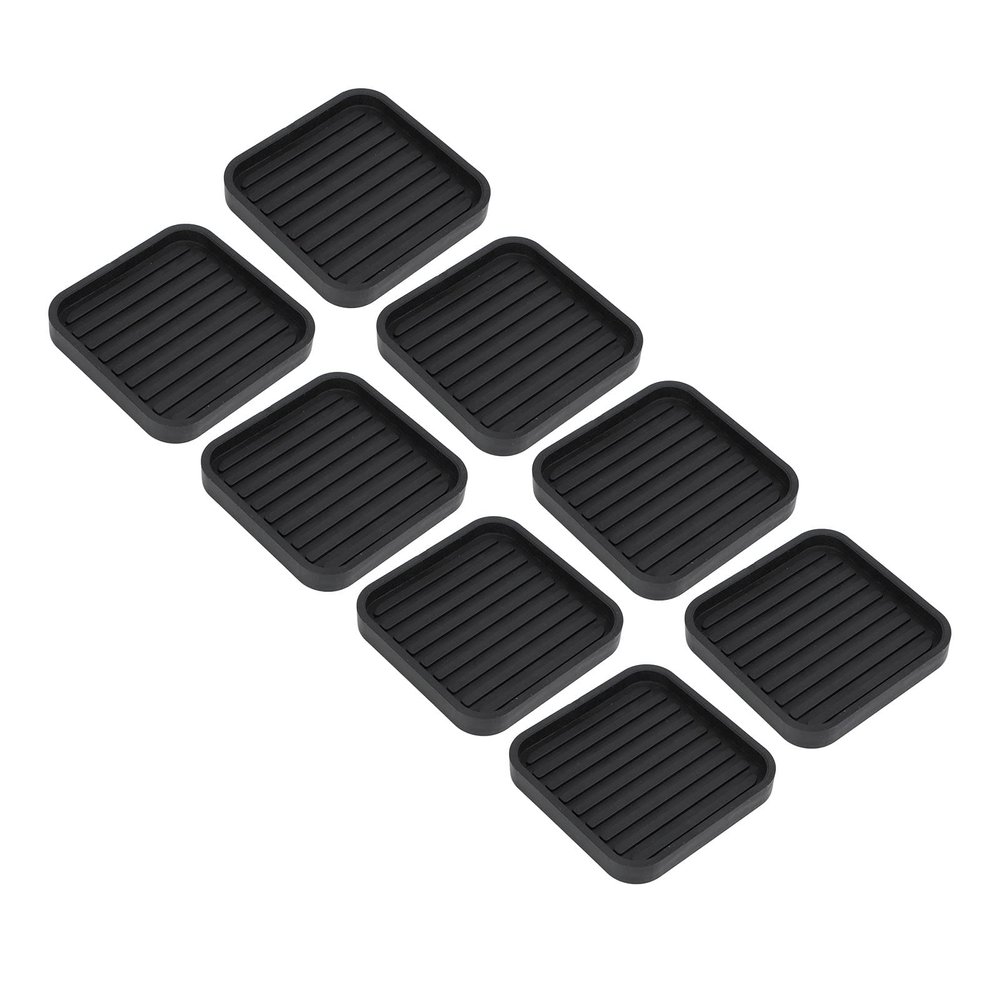 Non Slip Furniture Rubber Pads, 8 Pieces Anti Vibration Pads Rubber Mat Bed Risers Washing Machine Support Feet Stabilizer Mat Furniture Protector