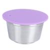Coffee Capsules Cup,Stainless Steel Reusable Refillable Coffee Capsule Cup with Lid and Filter, Fit for Dolce Gusto Coffee Maker Piccolo, White, Red, Purple, Green (purple), Coffee Capsule Coffee view 1