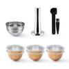 BENFUCHEN Stainless Steel Reusable Vertuo Capsule Compatible With VERTUO NEXT+EMPTY Refillable Alumium-VERTUO-Pods-80+150+230ml Each 2 Pcs +Coffee Tamper ForNespressoVertuoNext Reusable Pods view 1