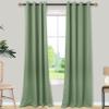 Mrs.Naturall Sage Green Black Out Curtains 96 Inches Long 2 Panels Set for Bedroom Living Room Thermal Insulated Privacy Window Curtains view 1
