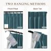 TWOPAGES Back Tab Thermal Insulated Blackout Curtain, Energy Efficient Pinch Pleated Room Darkening Curtain Drape for Living Room Bedroom, 40 x 72 Inch, 1 Panel, Turquoise view 2