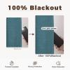 TWOPAGES Back Tab Thermal Insulated Blackout Curtain, Energy Efficient Pinch Pleated Room Darkening Curtain Drape for Living Room Bedroom, 40 x 72 Inch, 1 Panel, Turquoise view 3
