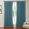 TWOPAGES Back Tab Thermal Insulated Blackout Curtain, Energy Efficient Pinch Pleated Room Darkening Curtain Drape for Living Room Bedroom, 40 x 72 Inch, 1 Panel, Turquoise view 4