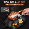 Hotec Stainless Steel Kitchen Tongs, Locking Metal Food Tongs for Cooking, Serving, BBQ, Grill & Air Fryer with Non-Slip Grip, Set of 2-9" view 2