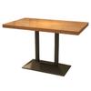 CraftThink Kitchen Dining Room Table, Industrial Style Solid Wood Dining Table Rectangular Shape Table with Single Pedestal Base Breakfast Table for Home - 47.5" L x 23.5" W x 29.5" H (Table only) view 1