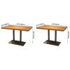 CraftThink Kitchen Dining Room Table, Industrial Style Solid Wood Dining Table Rectangular Shape Table with Single Pedestal Base Breakfast Table for Home - 47.5" L x 23.5" W x 29.5" H (Table only) view 3
