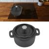 Pre-Seasoned Cast Iron Dutch Oven Pot,Double Traditional Style Casserole Pot with Lid, Indoor/Outdoor Cookware, Grill, Camping, Kitchen Cooking Fryer, Thickened Ergonomic Handle Insulation(10CM), view 2
