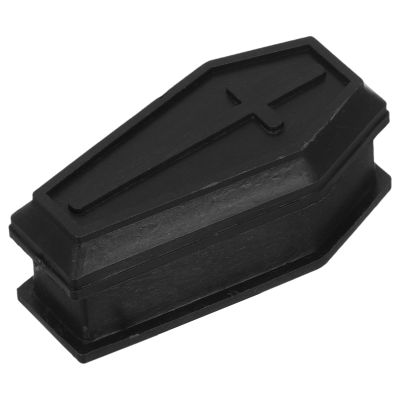 SEWACC Halloween Coffin Fake Funeral Coffin with Lid Vampire Coffin Casket with Cross Plastic Coffin Box Monster Container for Haunted House Ornament