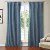 TWOPAGES Back Tab Thermal Insulated Blackout Curtain, Energy Efficient Pinch Pleated Room Darkening Curtain Drape for Living Room Bedroom, 40 x 72 Inch, 1 Panel, Midnight view 1