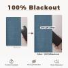 TWOPAGES Back Tab Thermal Insulated Blackout Curtain, Energy Efficient Pinch Pleated Room Darkening Curtain Drape for Living Room Bedroom, 40 x 72 Inch, 1 Panel, Midnight view 3