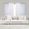 Mrs.Naturall 96 Inch Curtains 2 Panel Set,60-70% Blackout Black Out Grommet Room Darkening Curtains 96 Inches Long for Living Room,White view 2