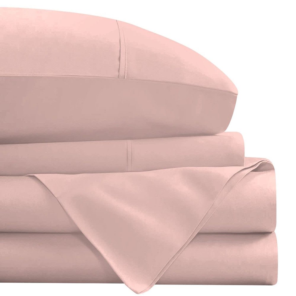 4 Piece RV Sheets Set, Luxury Breathable & Cooling Sheets Sheets 1000 Thread Count 100% Egyptian Cotton, 12 Inch Deep Pocket California King Size (72"X84"), Blush