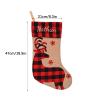 BFYDOAA Christmas Stockings 4 Pack, 18 Inch Red Black Buffalo Plaid Christmas Stockings with Reindeer, Snowflakes, Christmas Tree Pattern, Fireplace Hanging Stockings for Holiday Party Decoration view 3