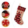 BFYDOAA Christmas Stockings 4 Pack, 18 Inch Red Black Buffalo Plaid Christmas Stockings with Reindeer, Snowflakes, Christmas Tree Pattern, Fireplace Hanging Stockings for Holiday Party Decoration view 4