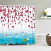3D Bathroom Curtains Beautiful Flower Tulip Floral Printing Shower Curtain Home Decoration Waterproof Fabric Bath Screen 79x79in-200x200cm/WxL view 1