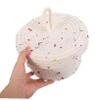 Zerodeko Cotton Rope Storage Basket with Lid Round Woven Desktop Storage Container Decorative Basket Cotton Organizer Bins for Clothes Toys Candy Food Towels view 4