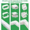 Forestchill 4in 25ft Decorative PVC Line Set Cover Kit for Ductless Mini Split Air Conditioner, Central AC and Heat Pump Systems, Condenser Unit view 4