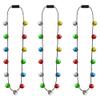 EOBOH Christmas Light Necklace, 3Pcs Bells Light up Christmas Necklace, Jingle Bells Xmas Necklaces Women Men, 3 Modes Party Favors Ugly Sweater Holiday Party Supplies Accessories view 1