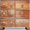 Solid Wood Vintage Apothecary Cabinet with 9 Drawers - Multi-Use Storage Organizer for Home Office, Bedroom, Tea & Jewelry | Elegant Dresser & Desk Organization view 1