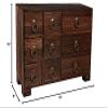 Solid Wood Vintage Apothecary Cabinet with 9 Drawers - Multi-Use Storage Organizer for Home Office, Bedroom, Tea & Jewelry | Elegant Dresser & Desk Organization view 3