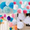 12pcs 10in 12in White Paper Pom Poms Tissue Paper Balls Wedding Party Flower Decorations DIY Art Craft Blooms for Birthday Baby Shower Nursery Decor view 3