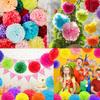 12pcs 10in 12in White Paper Pom Poms Tissue Paper Balls Wedding Party Flower Decorations DIY Art Craft Blooms for Birthday Baby Shower Nursery Decor view 4