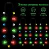 EOBOH Light up Christmas Necklace, 6Pcs Christmas Light Necklaces with 13 Bells, Glow Xmas Jingle Bells 3 Modes Xmas Party Favors Ugly Sweater Party Accessories Bulk view 3