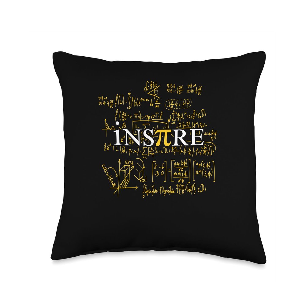 Inspire Pi Symbol Funny Teacher National Math Day Throw Pillow