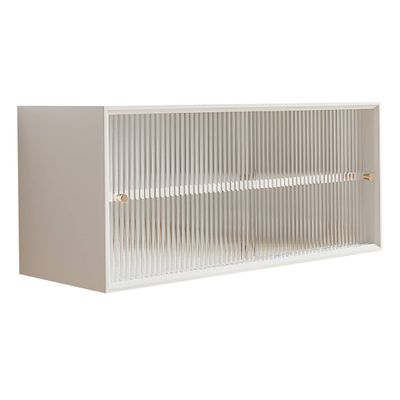 Wall Cabinet Wall-Mounted Storage Cabinet Living Room Floating Cabinet Kitchen Wall Storage Cabinet TV Background Wall Cabinet Sideboard Desktop Locker (Color : White, Size : 80 * 30 * 35cm)