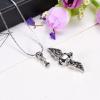 SHEIL Angel Wing Cremation Urn Necklace for Ashes Memorial Charm Necklace Cremation Jewelry Keepsake Urns view 3