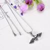 SHEIL Angel Wing Cremation Urn Necklace for Ashes Memorial Charm Necklace Cremation Jewelry Keepsake Urns view 4