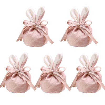 1/5pcs Gift Bag Candy Bag Bunny Gift Bag Wedding Decoration Birthday Jewelry Organizer Rabbit Ears Velvet Bags Packaging Bag