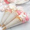 50pcs Baby Shower Wedding Sweet Clear Candy Cone Storage Bags Kids Gift Bags Happy Birthday Party Candy Bags Supplies view 4