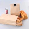 100pcs Fine Kraft Paper Bag Gift Bag Wedding Candy Recyclable Takeaway Bag Baking Bag Environmentally Friendly Dry Packaging Paper Bag view 4