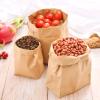 100pcs Fine Kraft Paper Bag Gift Bag Wedding Candy Recyclable Takeaway Bag Baking Bag Environmentally Friendly Dry Packaging Paper Bag view 3