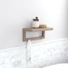 AquaTeak 18" Moa-Mist Teak Wall Shelf with Hooks view 2