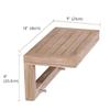 AquaTeak 18" Moa-Mist Teak Wall Shelf with Hooks view 3
