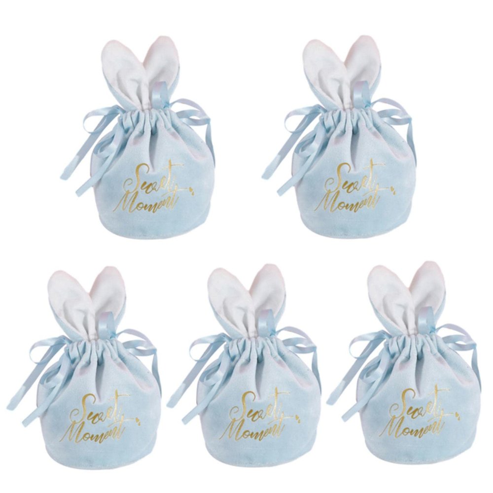 1/5pcs Gift Bag Candy Bag Bunny Gift Bag Wedding Decoration Birthday Jewelry Organizer Rabbit Ears Velvet Bags Packaging Bag