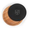 PICNIC TIME NHL Los Angeles Kings Insignia Acacia and Slate Serving Board with Cheese Tools, Charcuterie Board Set, Wood Cutting Board, (Acacia Wood & Slate Black with Gold Accents) view 4