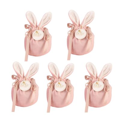 1/5pcs Gift Bag Candy Bag Bunny Gift Bag Wedding Decoration Birthday Jewelry Organizer Rabbit Ears Velvet Bags Packaging Bag