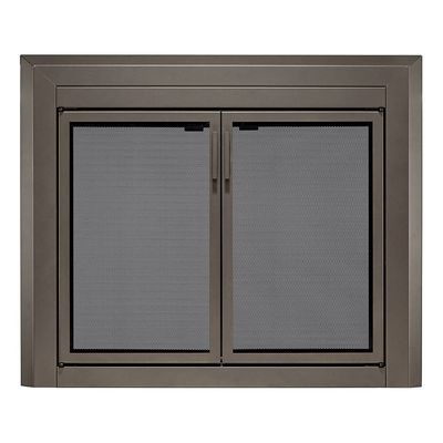 UniFlame Logan, Cabinet-Style Fireplace Doors, Oil Rubbed Bronze, Medium