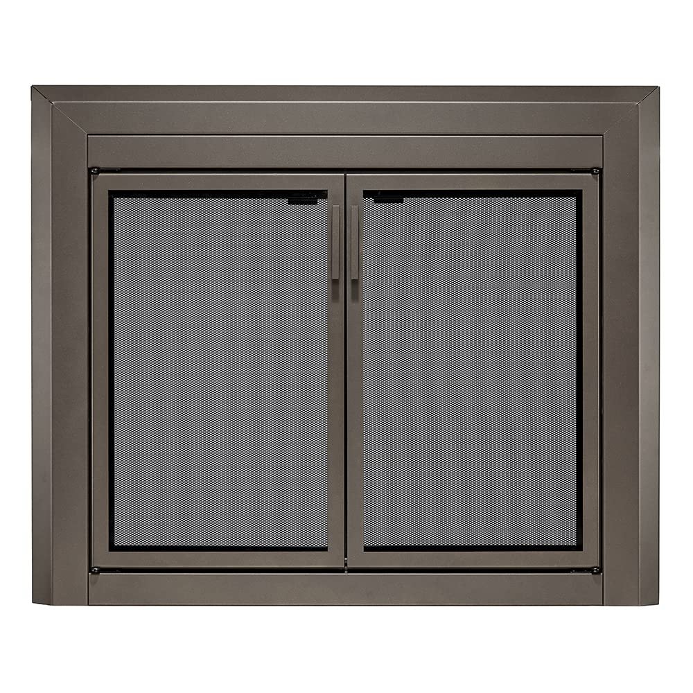 UniFlame Logan, Cabinet-Style Fireplace Doors, Oil Rubbed Bronze, Medium